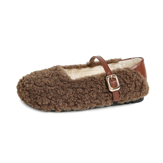 Terra - Rustic Faux Fur Shoes
