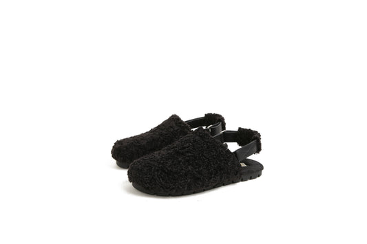 Mila - Teddy Slingback Winter Slippers