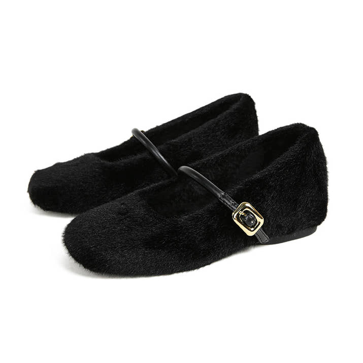 Sofia - Cozy Faux Fur Ballerina Shoes