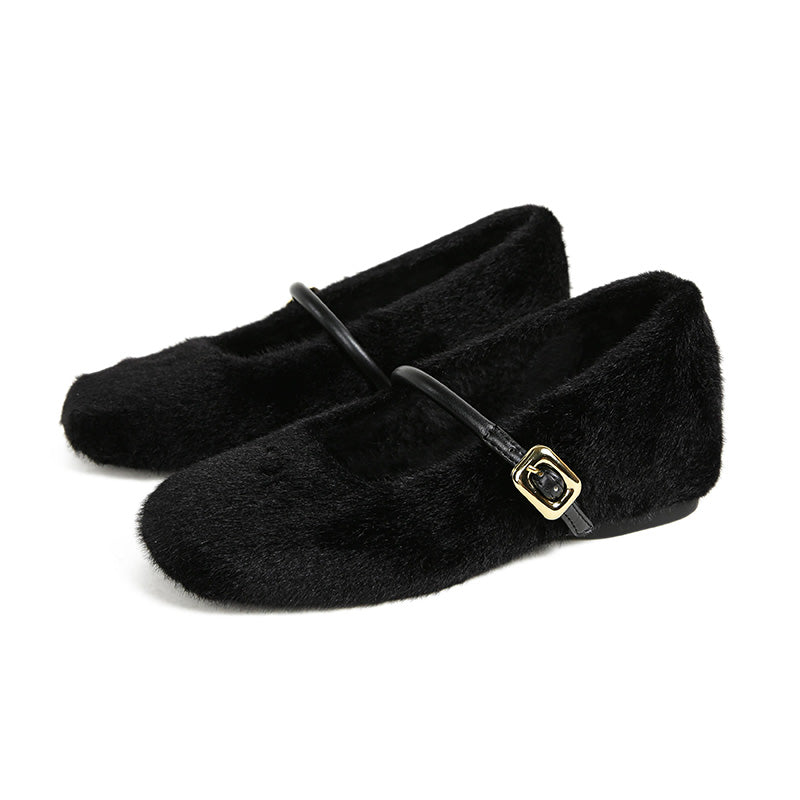 Sofia - Cozy Faux Fur Ballerina Shoes
