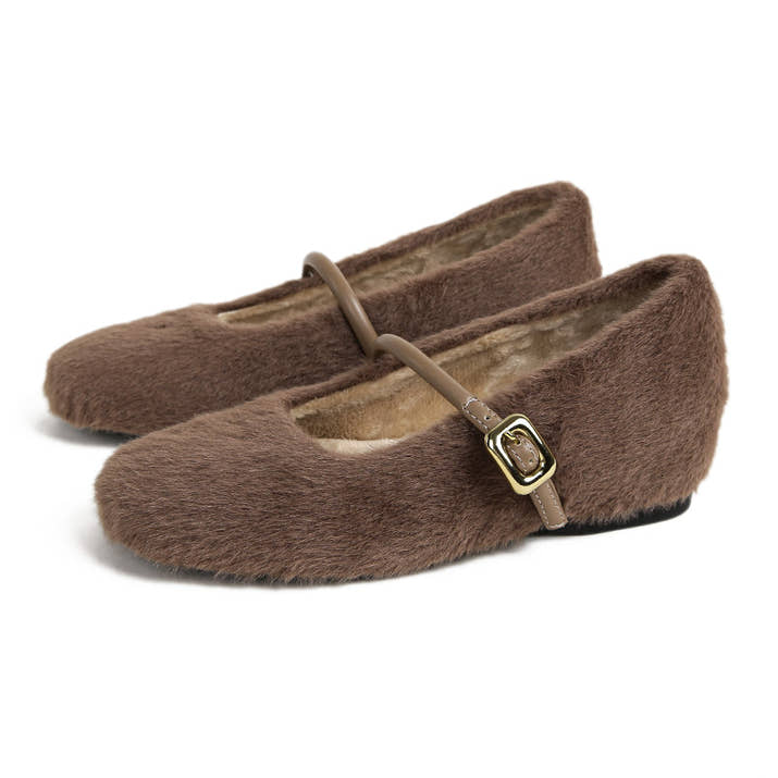Sofia - Cozy Faux Fur Ballerina Shoes