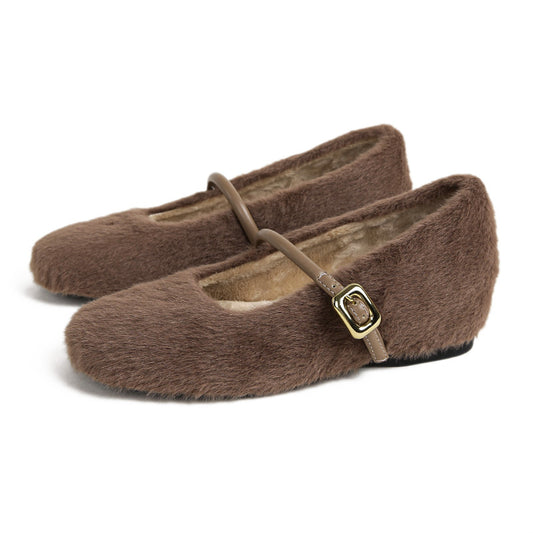 Sofia - Cozy Faux Fur Ballerina Shoes
