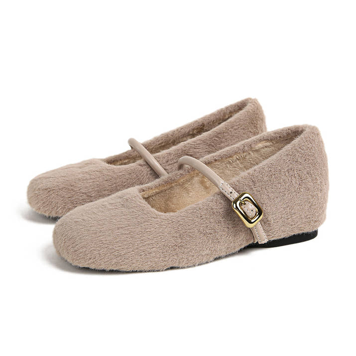 Sofia - Cozy Faux Fur Ballerina Shoes