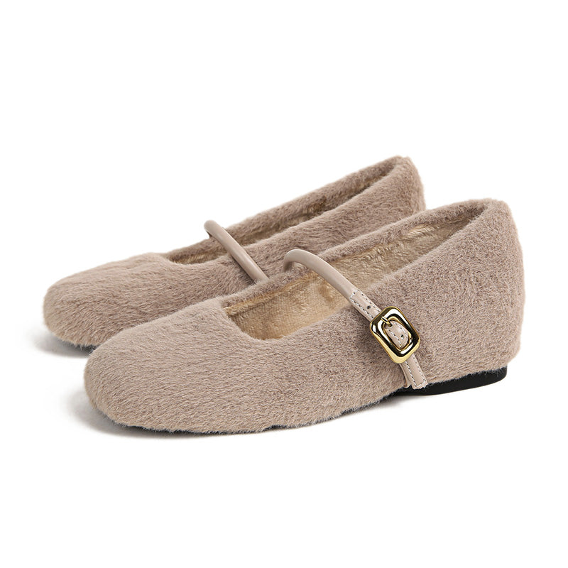 Sofia - Cozy Faux Fur Ballerina Shoes