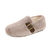 Valeria - Faux Fur Strap Shoes