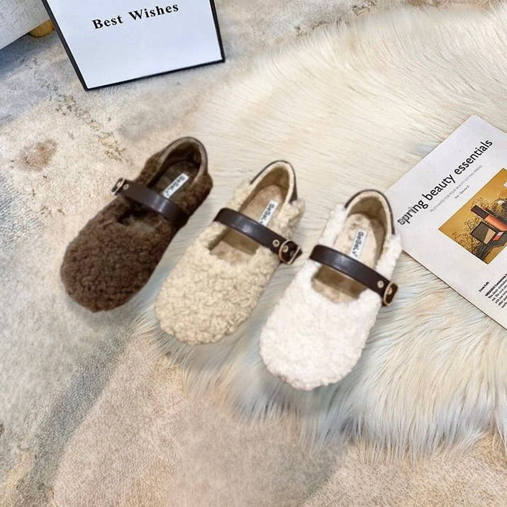 Nova- Chic Fleece Ballet Loafers