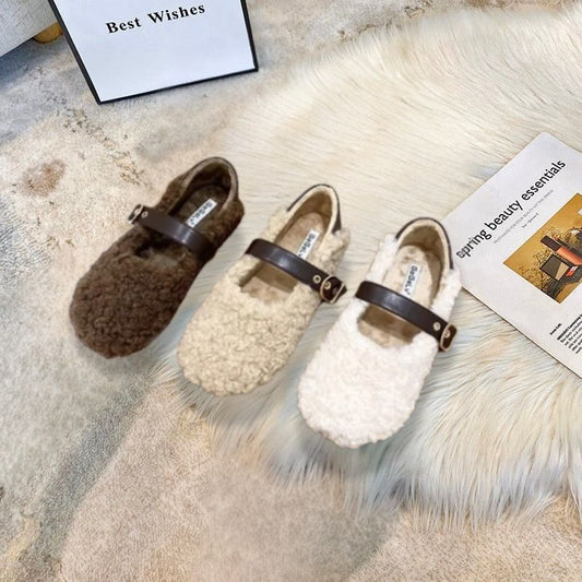 Nova- Chic Fleece Ballet Loafers