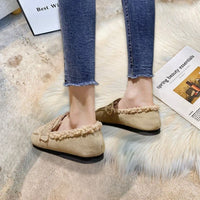 Serena- Cozy Winter Leather Furry Loafers