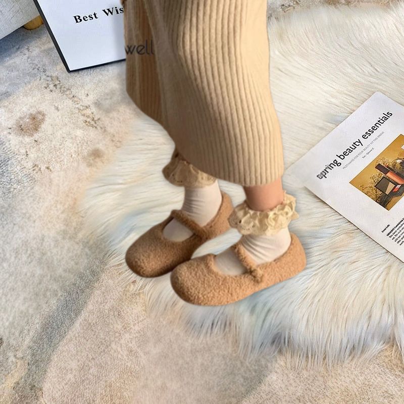Luna- Cozy Plush Ballet Flats