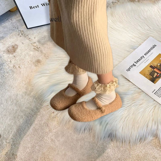 Luna- Cozy Plush Ballet Flats