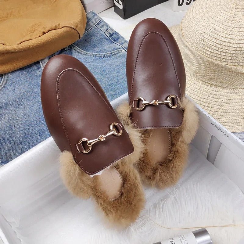 Yara - Fluffy Loafers