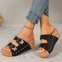 Alice- Butterfly Wedge Sandals