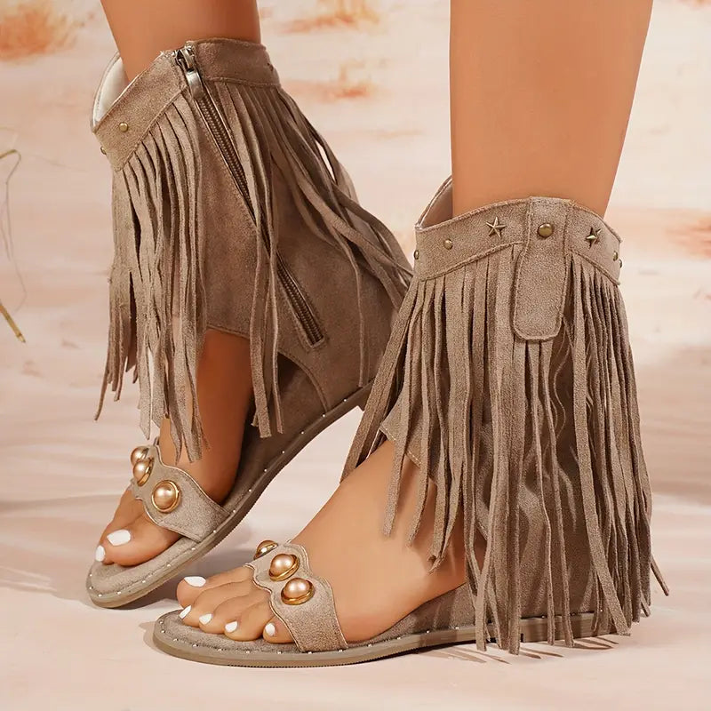 Nia- Fringe Sandals