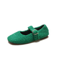 Francesca- Luxe Lambswool Mary Jane Flats