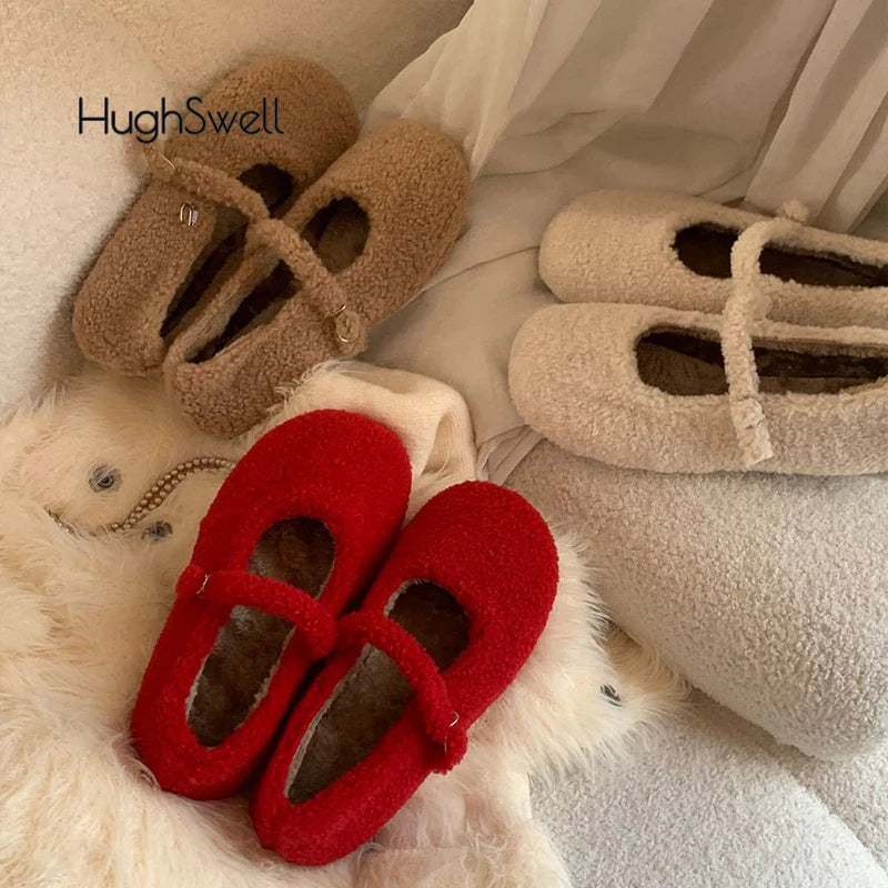 Luna- Cozy Plush Ballet Flats