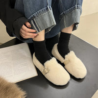 Valentina- CozyWinter Fur Slip-On Moccasins