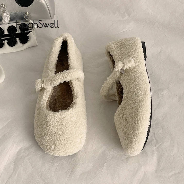 Luna- Cozy Plush Ballet Flats