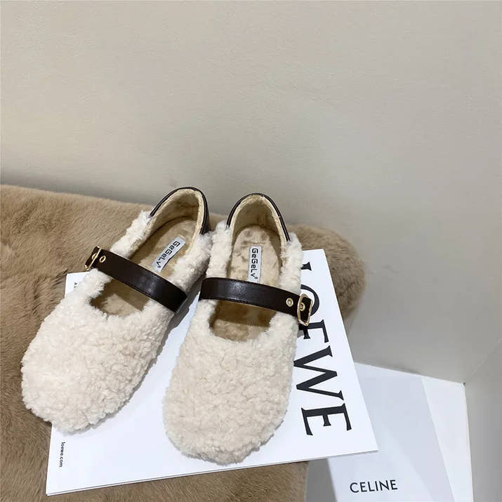 Nova- Chic Fleece Ballet Loafers