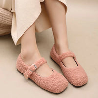 Francesca- Luxe Lambswool Mary Jane Flats