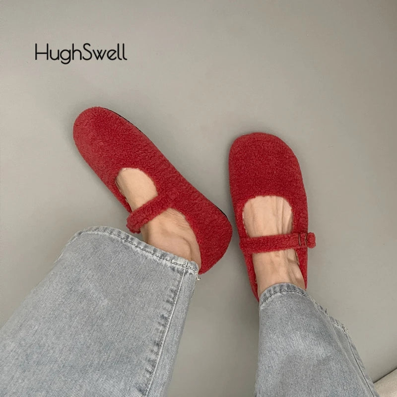 Luna- Cozy Plush Ballet Flats