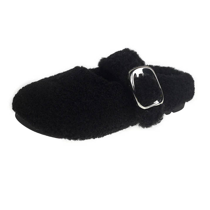 Josephine- Warm Lambswool Mary Jane Flats