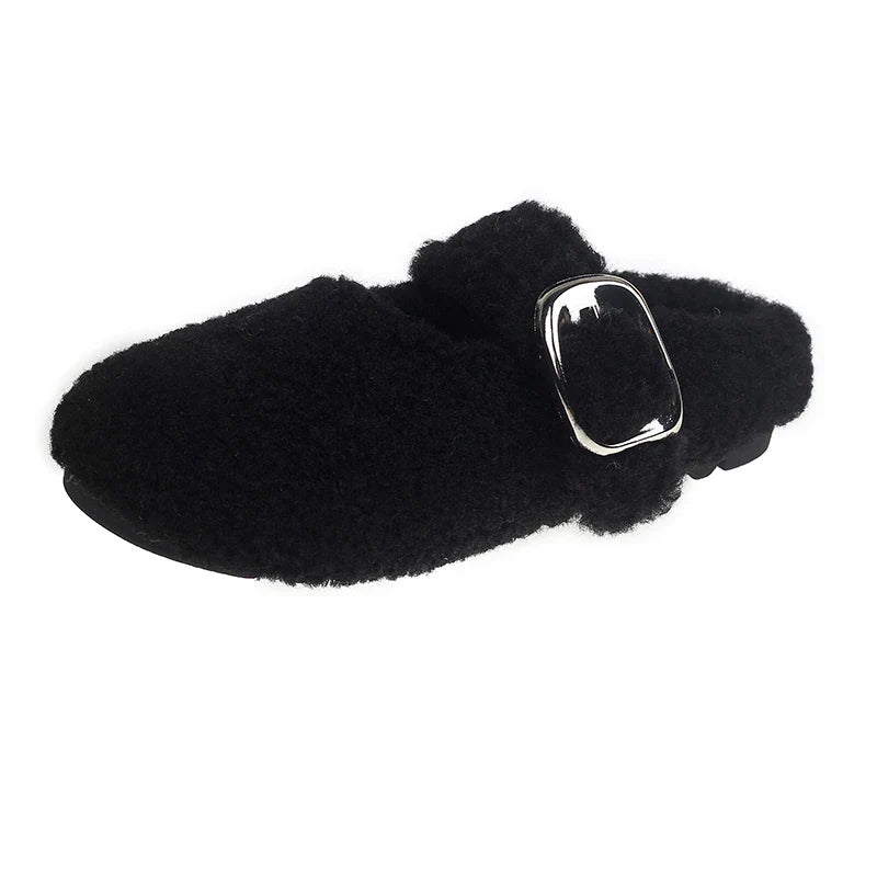 Josephine- Warm Lambswool Mary Jane Flats