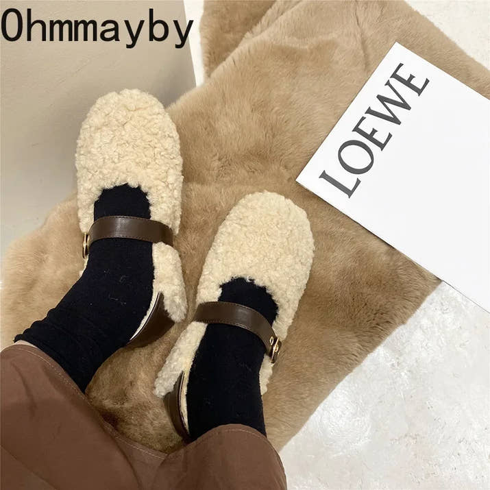 Nova- Chic Fleece Ballet Loafers