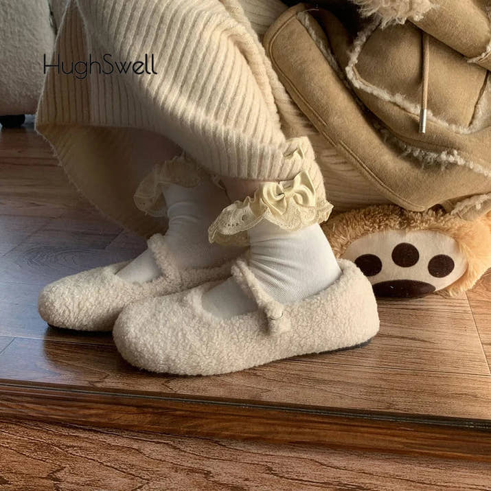 Luna- Cozy Plush Ballet Flats