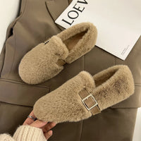 Valentina- CozyWinter Fur Slip-On Moccasins
