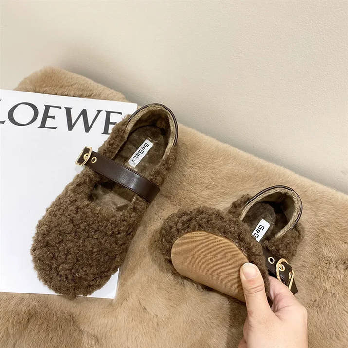 Nova- Chic Fleece Ballet Loafers