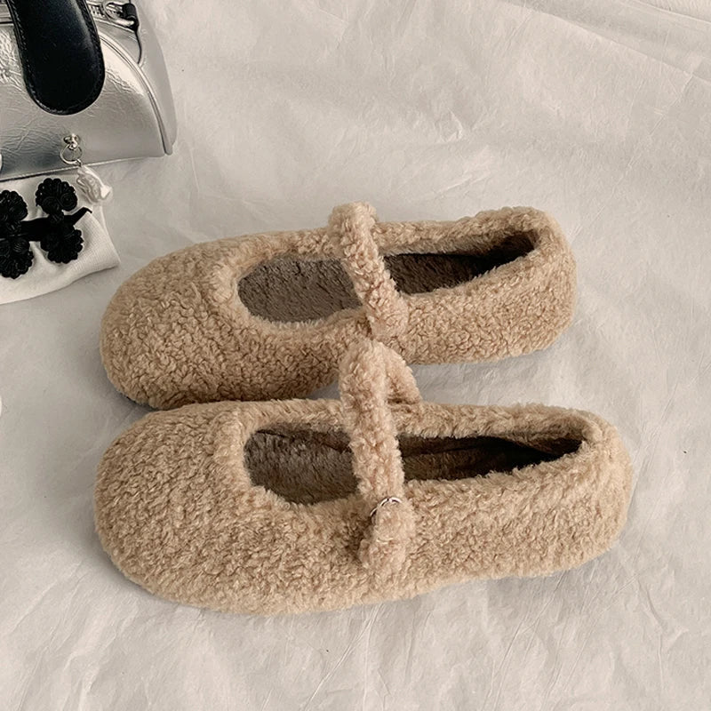 Luna- Cozy Plush Ballet Flats