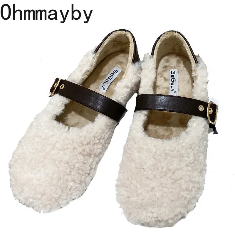 Nova- Chic Fleece Ballet Loafers