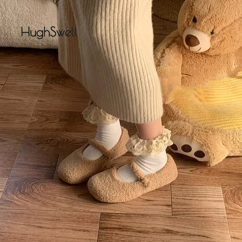 Luna- Cozy Plush Ballet Flats