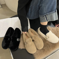 Valentina- CozyWinter Fur Slip-On Moccasins
