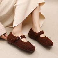 Francesca- Luxe Lambswool Mary Jane Flats