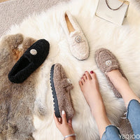 Lila- Cozy Pearl Slip-On Loafers