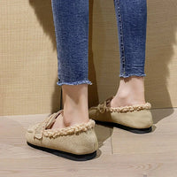 Serena- Cozy Winter Leather Furry Loafers