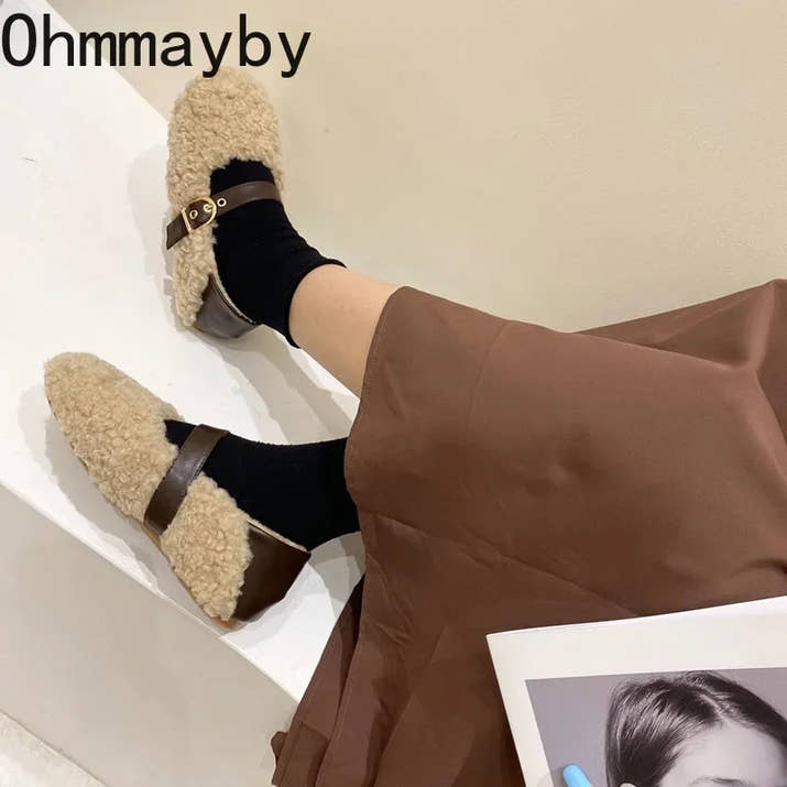 Nova- Chic Fleece Ballet Loafers
