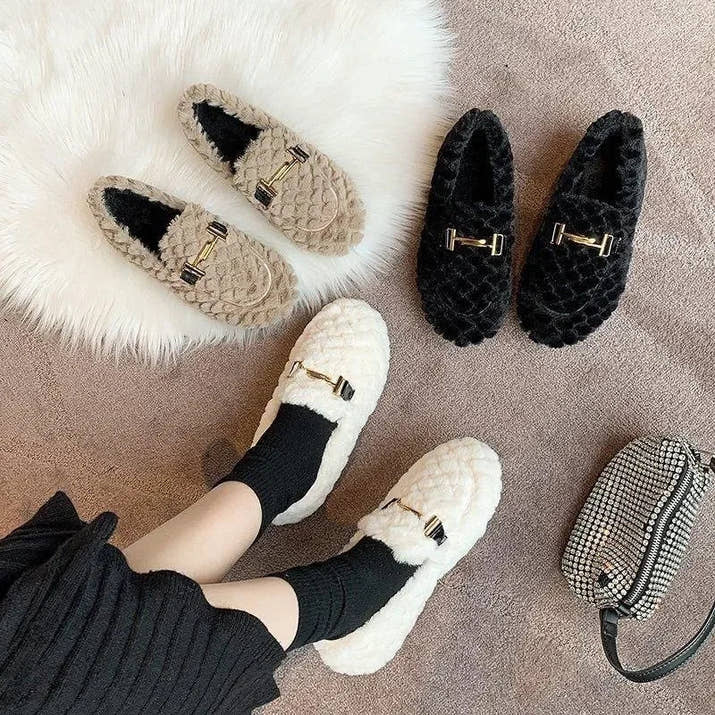 Camila- Cozy Lambswool Fur Loafers