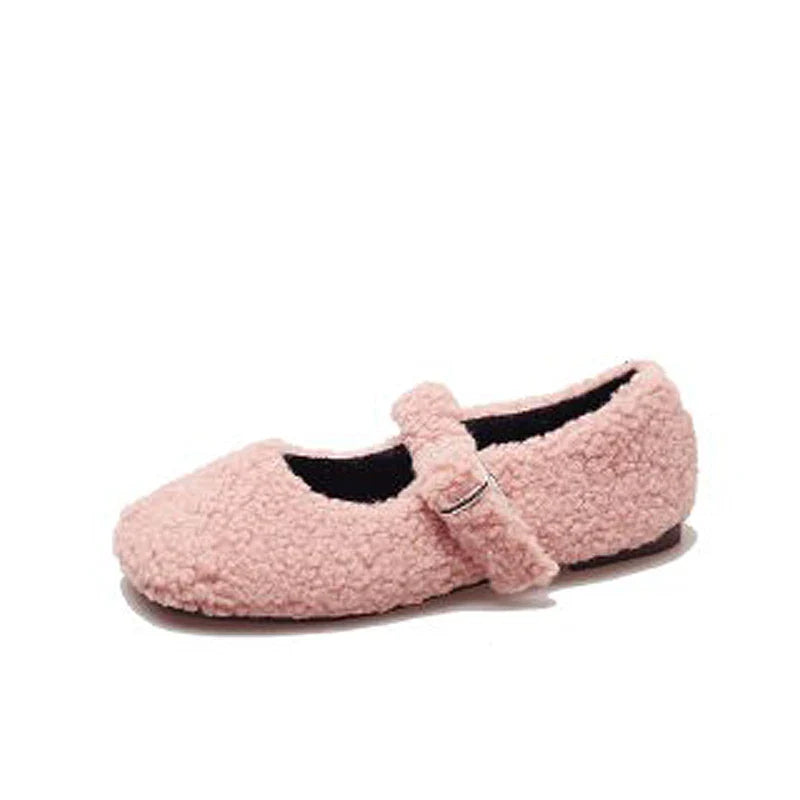 Francesca- Luxe Lambswool Mary Jane Flats