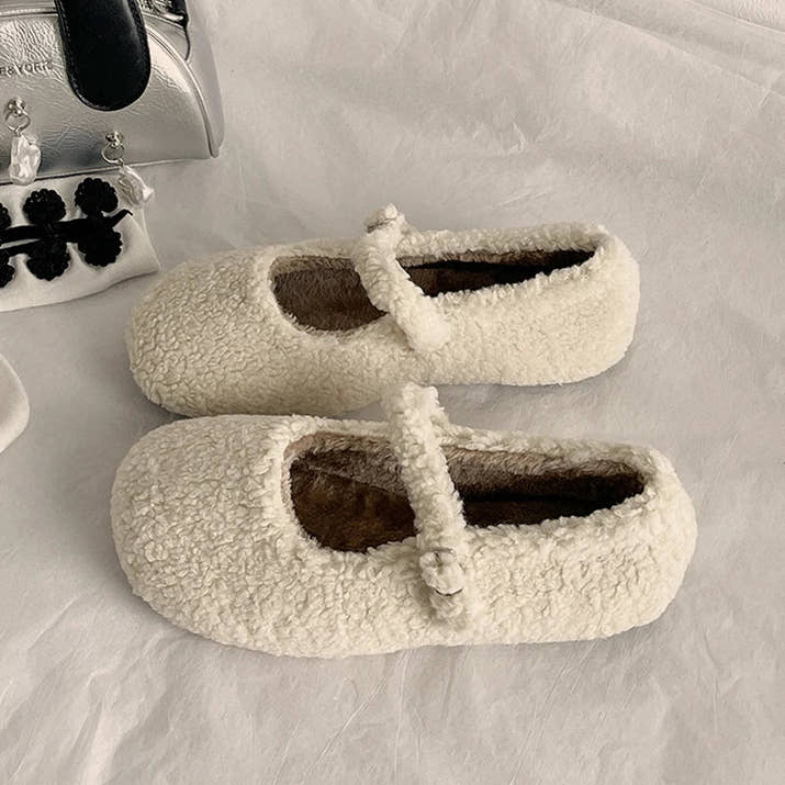 Luna- Cozy Plush Ballet Flats