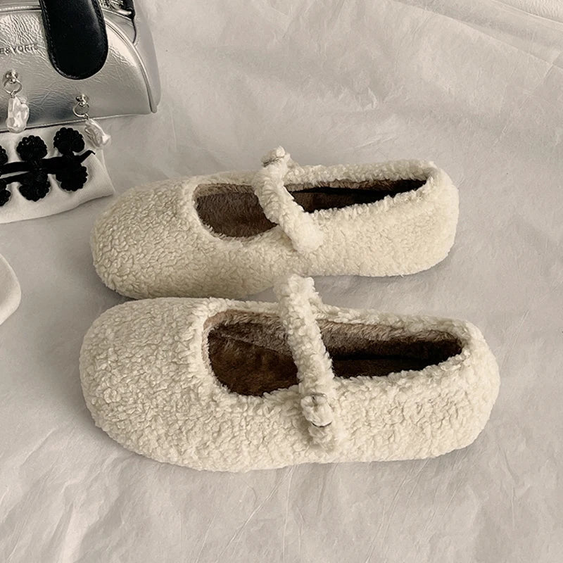 Luna- Cozy Plush Ballet Flats