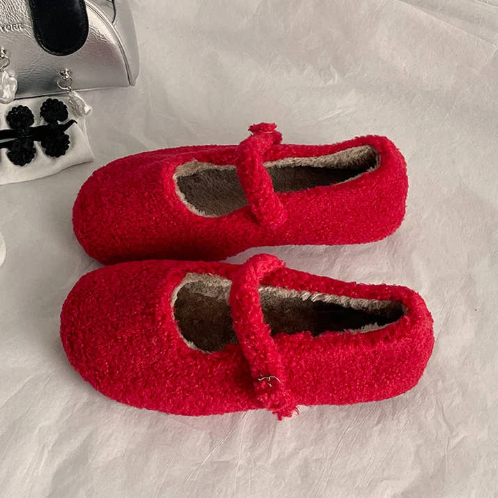 Luna- Cozy Plush Ballet Flats