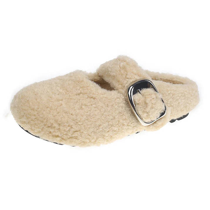 Josephine- Warm Lambswool Mary Jane Flats