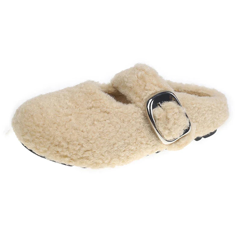 Josephine- Warm Lambswool Mary Jane Flats