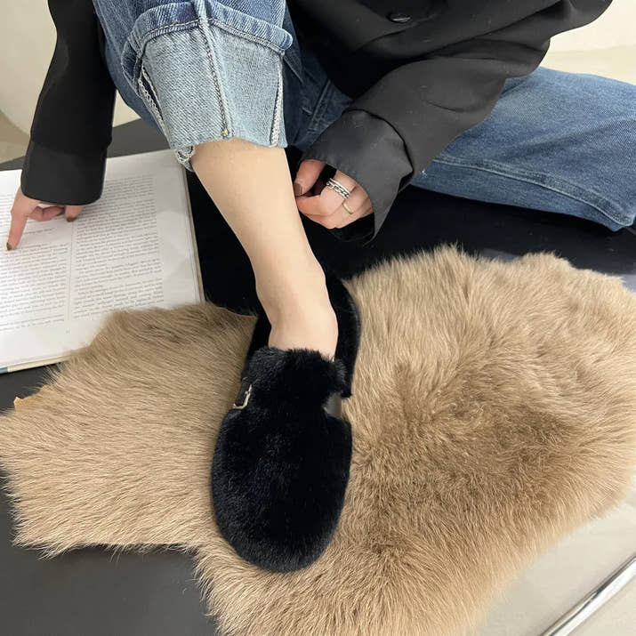 Valentina- CozyWinter Fur Slip-On Moccasins
