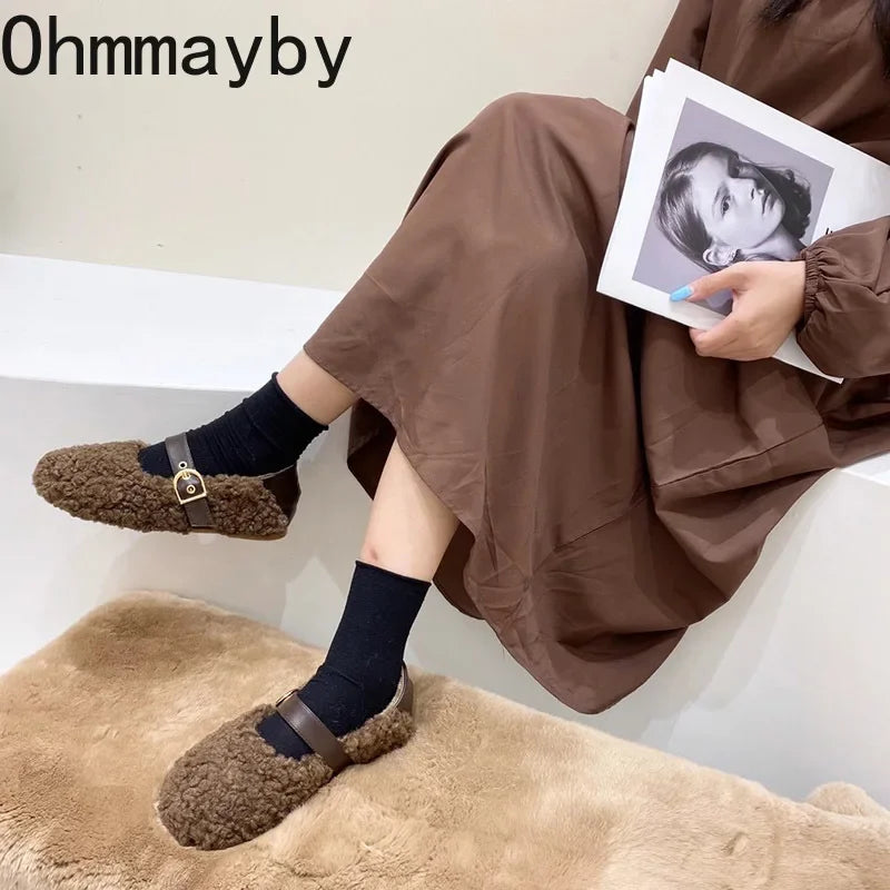Nova- Chic Fleece Ballet Loafers