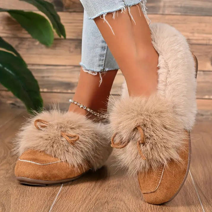 Chloe- Cozy Bow Loafers