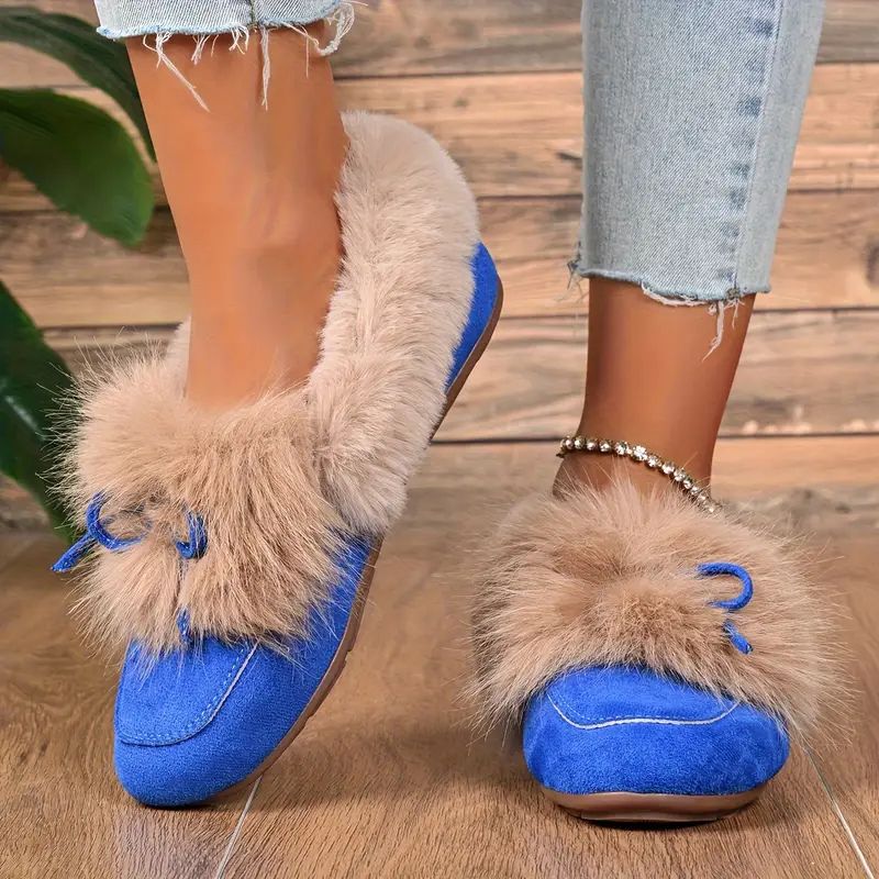 Chloe- Cozy Bow Loafers