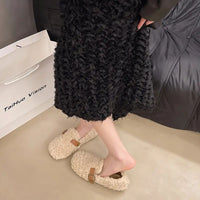 Stella- Shearling Buckle Loafers